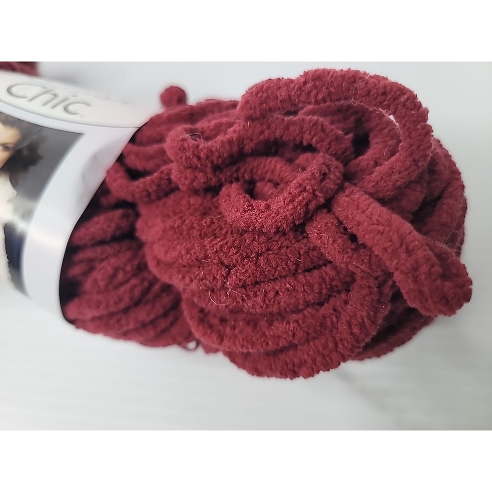Red Heart Boutique Chic Brandywine Cognac 3.9oz Fun Faux Fur Accents Yarn - Picture 5 of 5